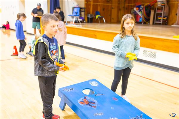 Students in gym class.